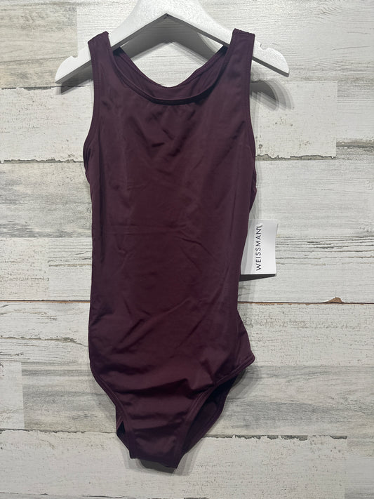 Girls Size Medium Child Weissman Burgundy Leotard - New With Tags