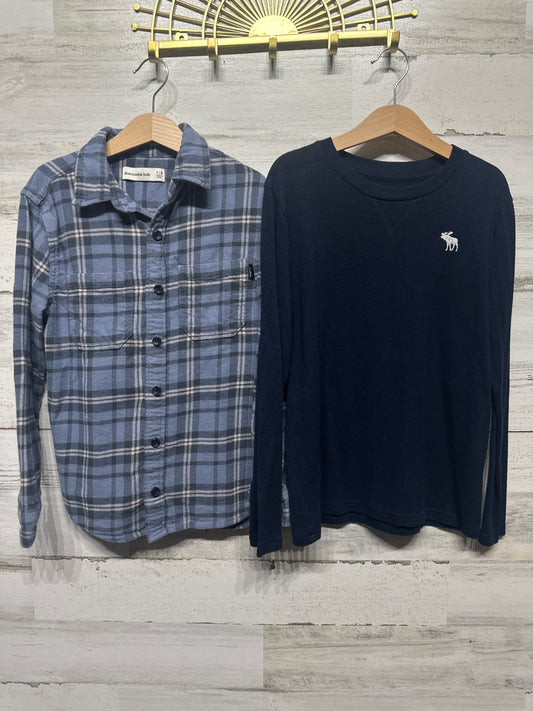 Boys Size 7/8 Abercrombie Kids Long Sleeve Shirts (2 Pieces) - Good Used Condition