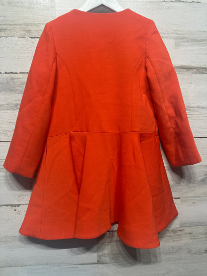 Girls Size 6 Milly Minis Orange Coat - New With Tags with Flaws**