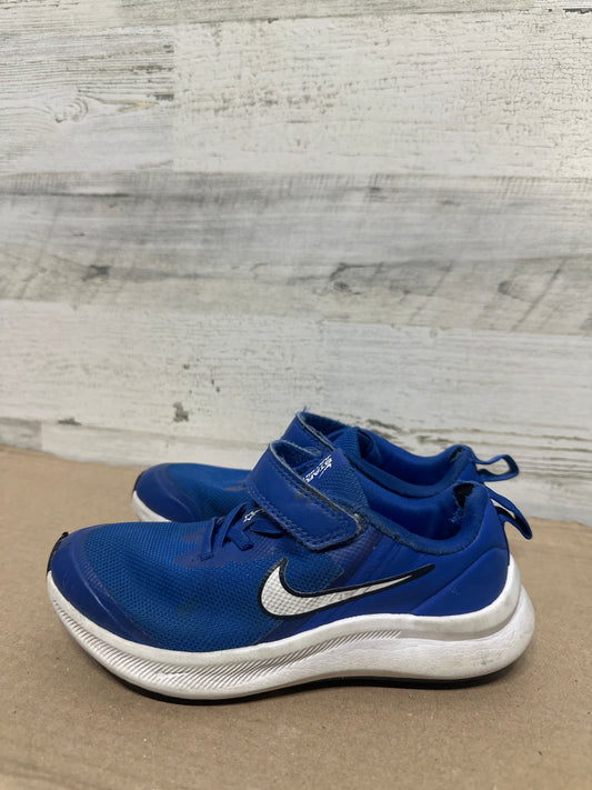 Size 13.5 (Youth) Nike StarRunner Blue Velcro Shoes - Play Condition*