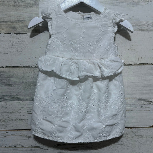 Girls Size 6-12m Old Navy white dress - good used condition