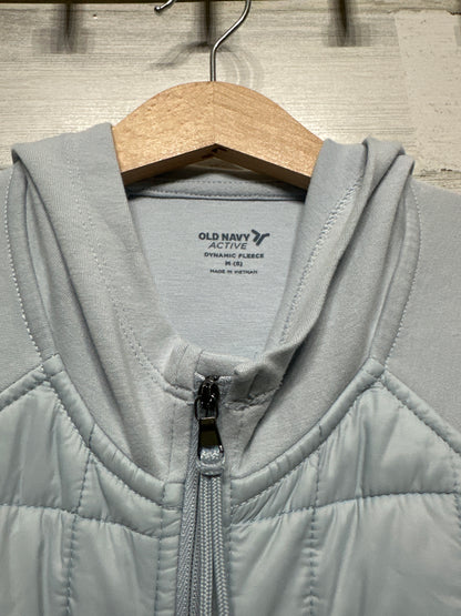 Girls Size 8 / Medium Old Navy Active Cropped Light Blue Hooded Jacket - Play Condition*