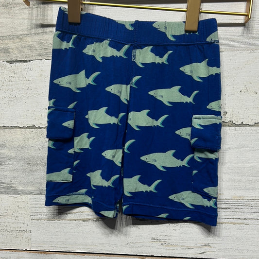 Boys Size 2t Kickee Pants Bamboo Shark Cargo Shorts - Very Good Used Condition