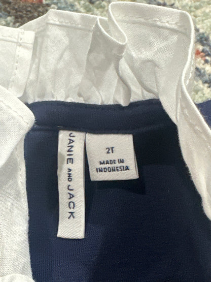 Janie and Jack Navy Dress Girls 2T VGUC