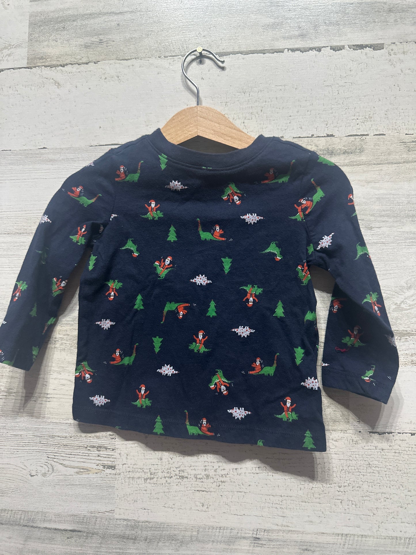 Boys Size 12-18m Old Navy Holiday Dino Shirt - Very Good Used Condition