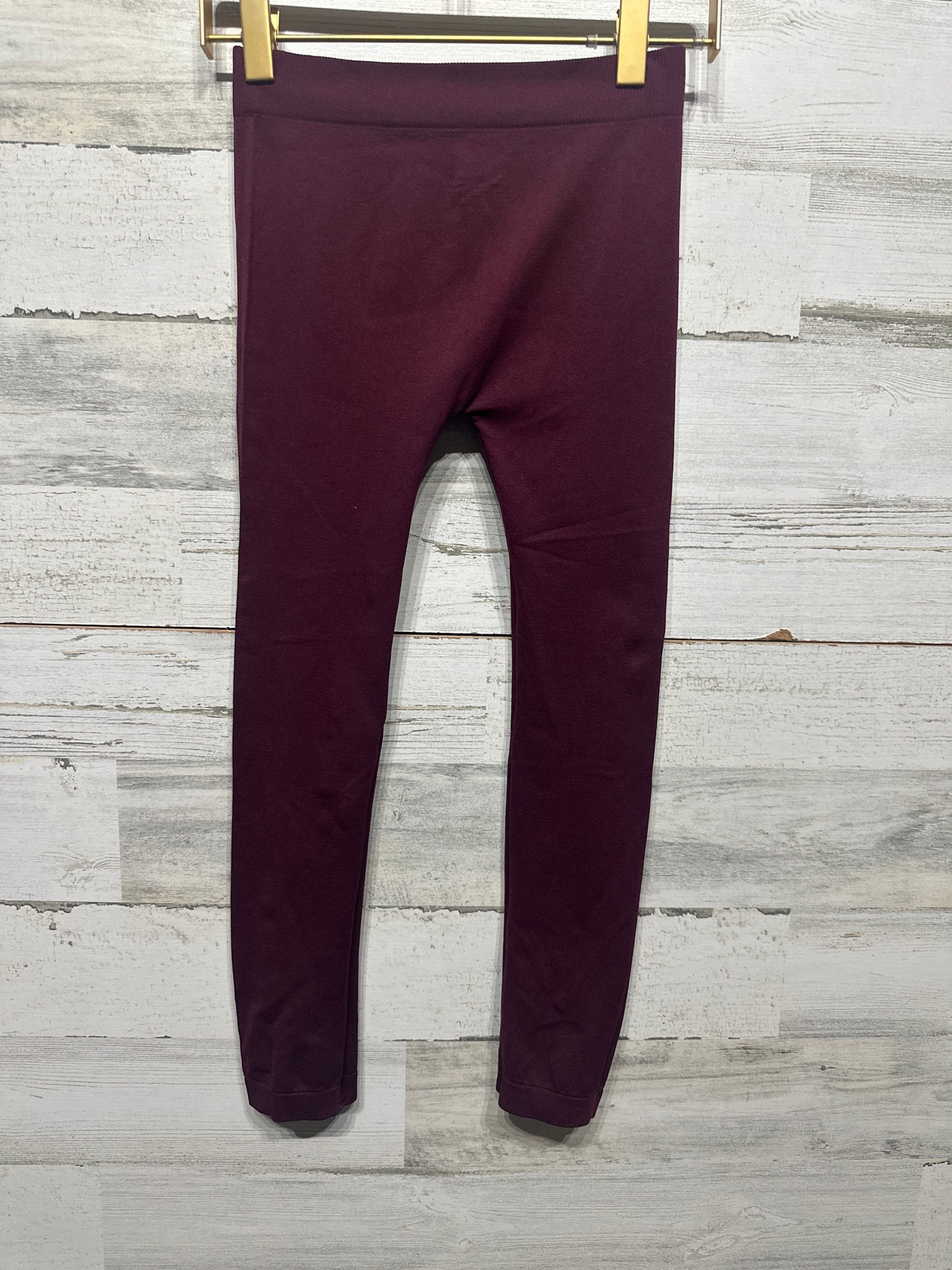 Girls Preowned Size 7-8 (S) Copper Key Maroon Leggings - Very Good Used Condition