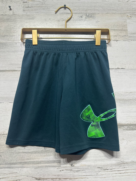 Boys Size 7 Under Armour Green Shorts - Good Used Condition