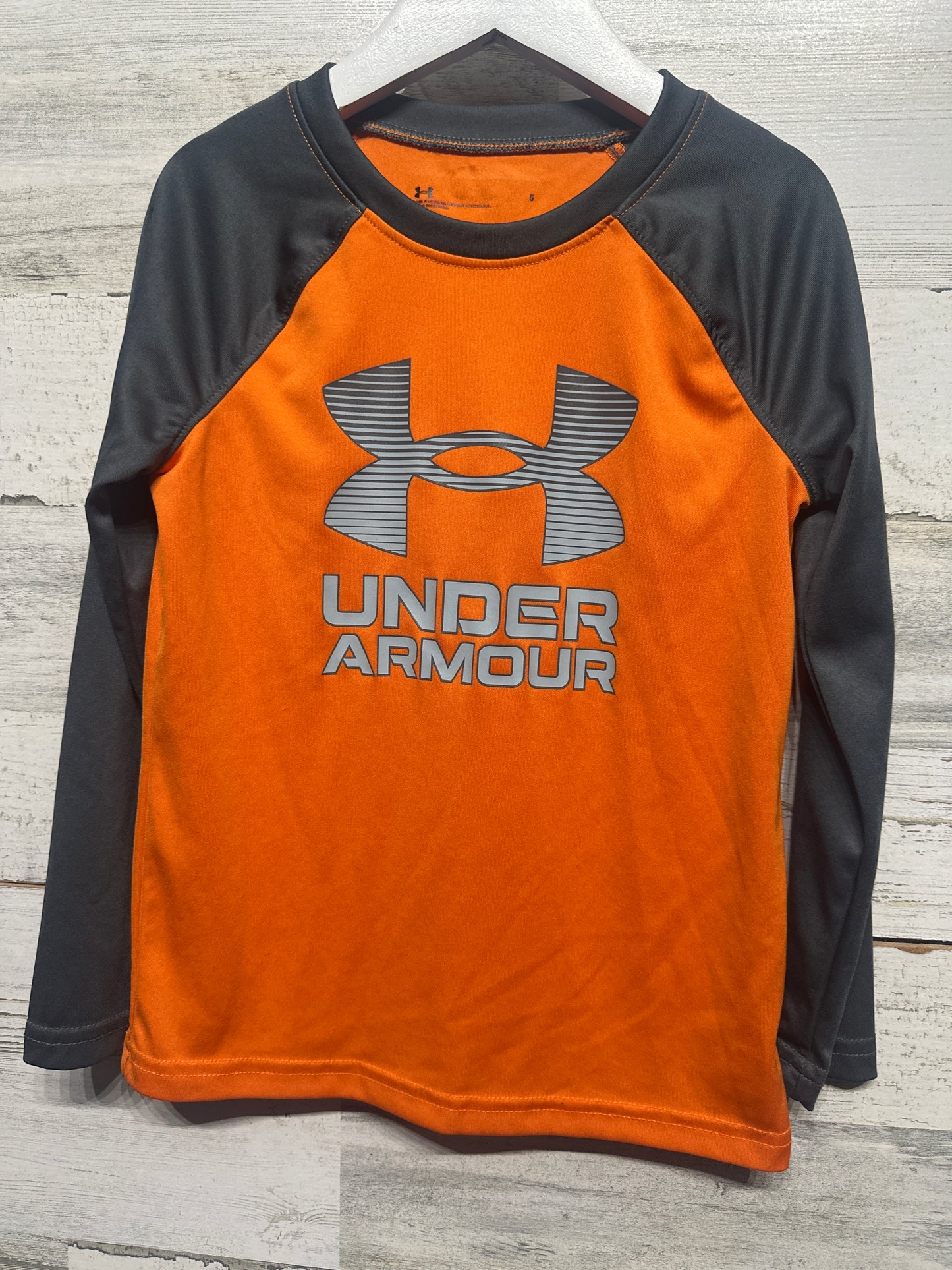 Under Armour Size 5 Long Sleeve Shirt Orange VGUC