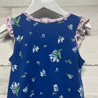 Girls Size 4 Matilda Jane Blue Floral Tunic -Good Used Condition