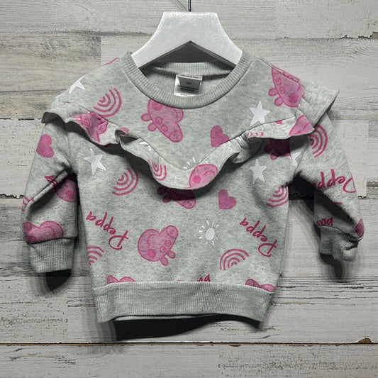 Girls Size 12m Peppa Pig Sweatshirt - Good Used Condition