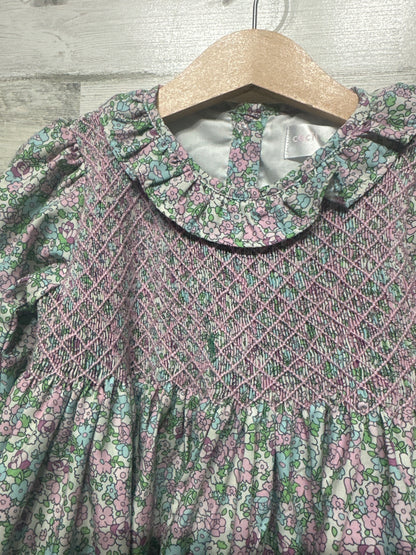 Girls Preowned Size 3t Cecil and Lou Smocked Floral Dress - Very Good Used Condition