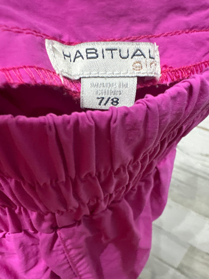 Girls Size 7/8 Habitual Fuscia Active Shorts - Very Good Used Condition