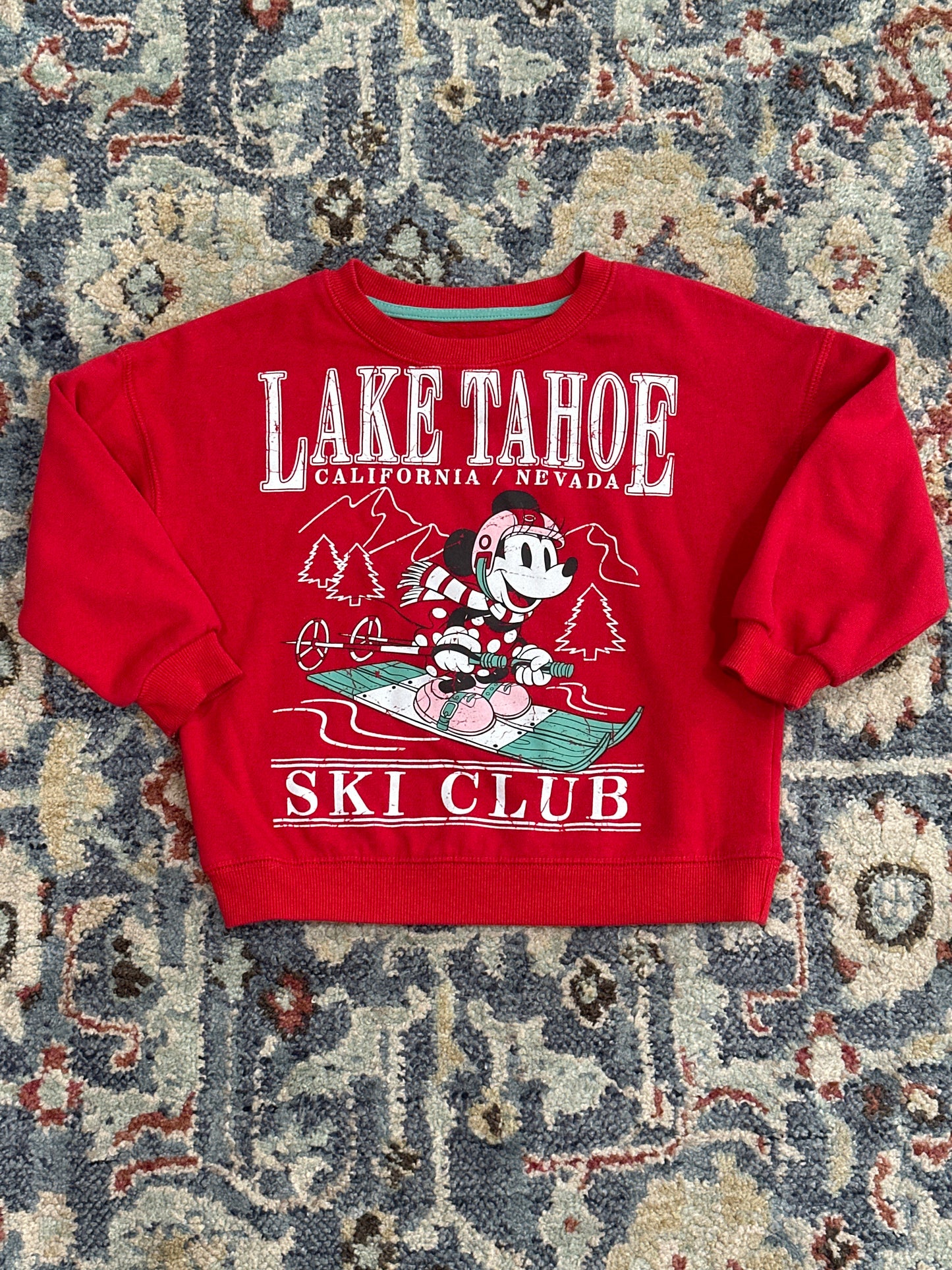 Minnie Mouse Disney Girls 4T Ski Club Sweatshirt VGUC