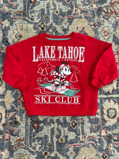 Minnie Mouse Disney Girls 4T Ski Club Sweatshirt VGUC