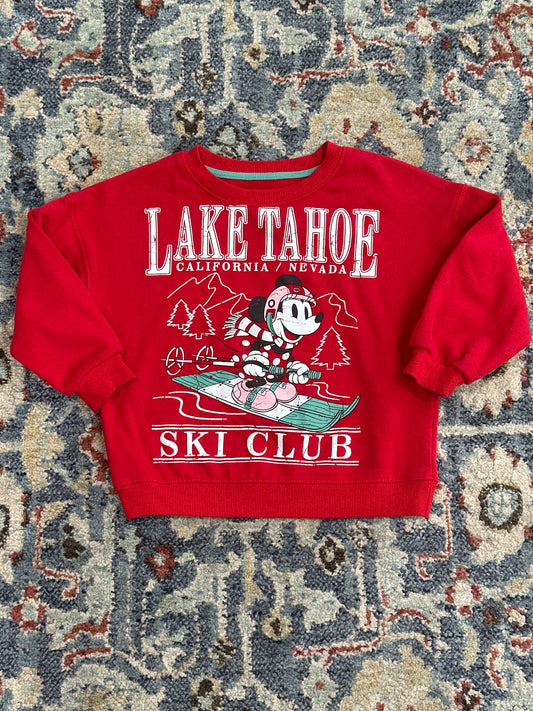 Minnie Mouse Disney Girls 4T Ski Club Sweatshirt VGUC