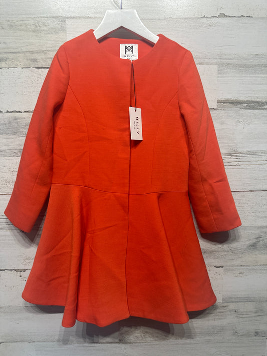 Girls Size 6 Milly Minis Orange Coat - New With Tags with Flaws**