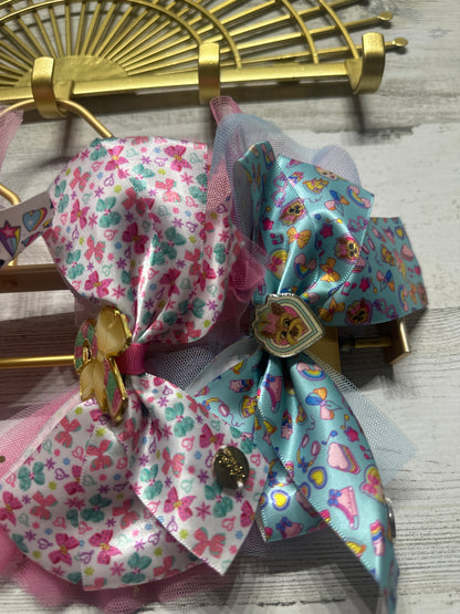 Jo Jo Siwa Hair Bow Lot on Alligator Clips (Set of 4) - Good Used Condition