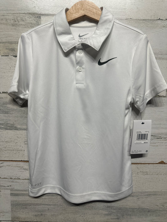 Nike Drifit White Polo Shirt Size 6 (Fits 5-6 Years) NWT