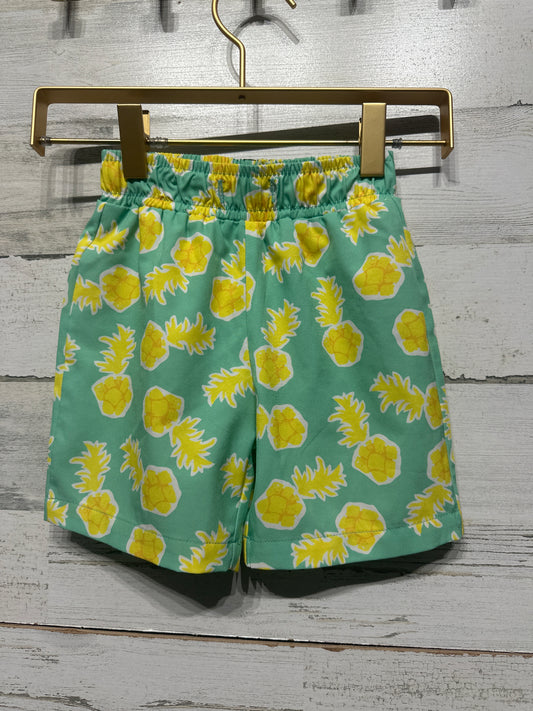 Boys Size 2/3 Kourtni Jeane Pineapple Swim Trunks - Play Condition