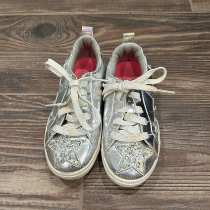 Girls Size 13 (Little Kid) Wonder Nation Silver Star Shoes - Play Condition