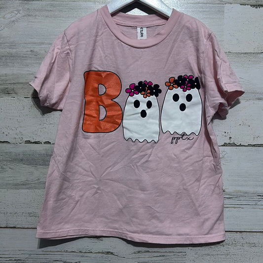 Girls Size Medium Boo floral ghost tee - good used condition