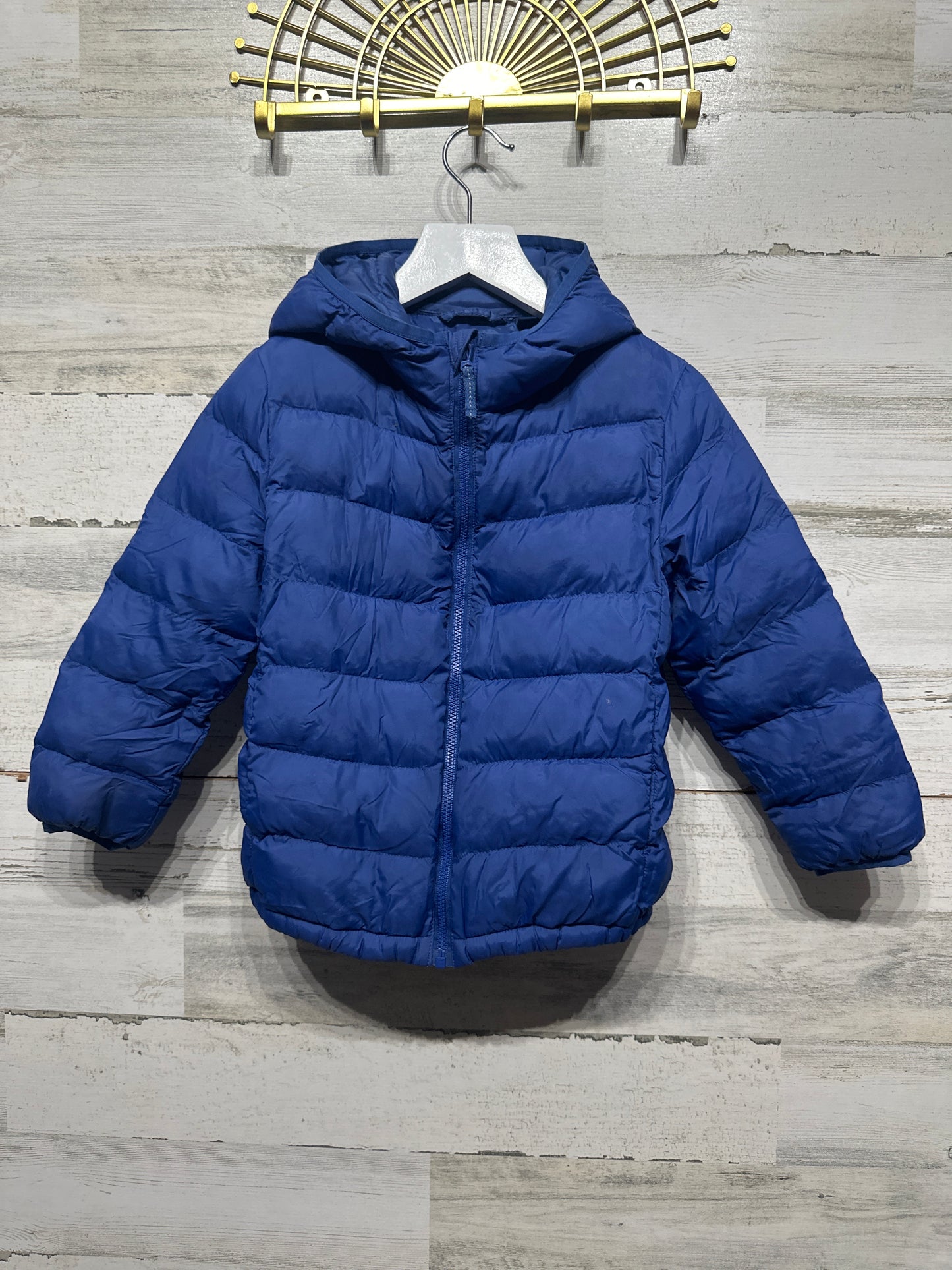 Boys Preowned Size 3-4 Uniqlo Blue Puffer Jacket - Good Used Condition**