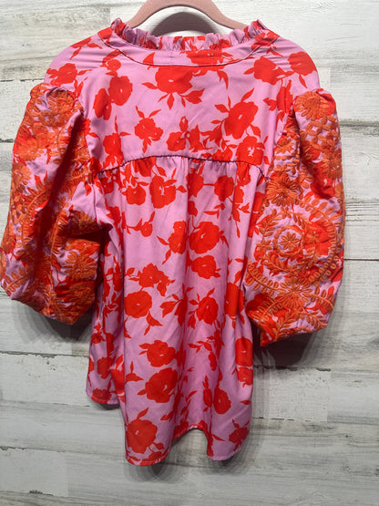 Women's Size Large Gaudie Boutique Floral Top - Very Good Used Condition