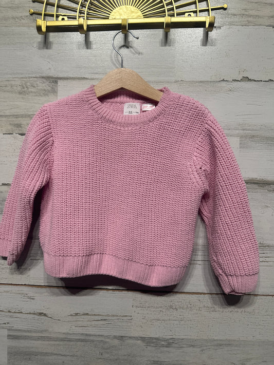 Girls Preowned Size 3-4 Zara Pink Sweater - Play Condition**