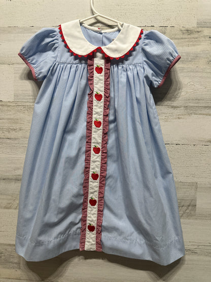 Girls Size 3t Banana Split Embroidered Apples Dress - Very Good Used Condition