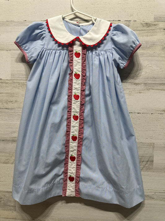 Girls Size 3t Banana Split Embroidered Apples Dress - Very Good Used Condition