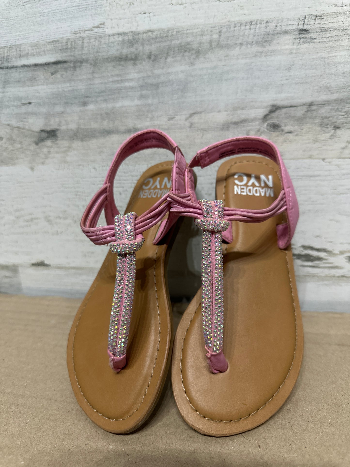 Size 13 Madden NYC Pink Rhinestone Sandals - Very Good Used Condition