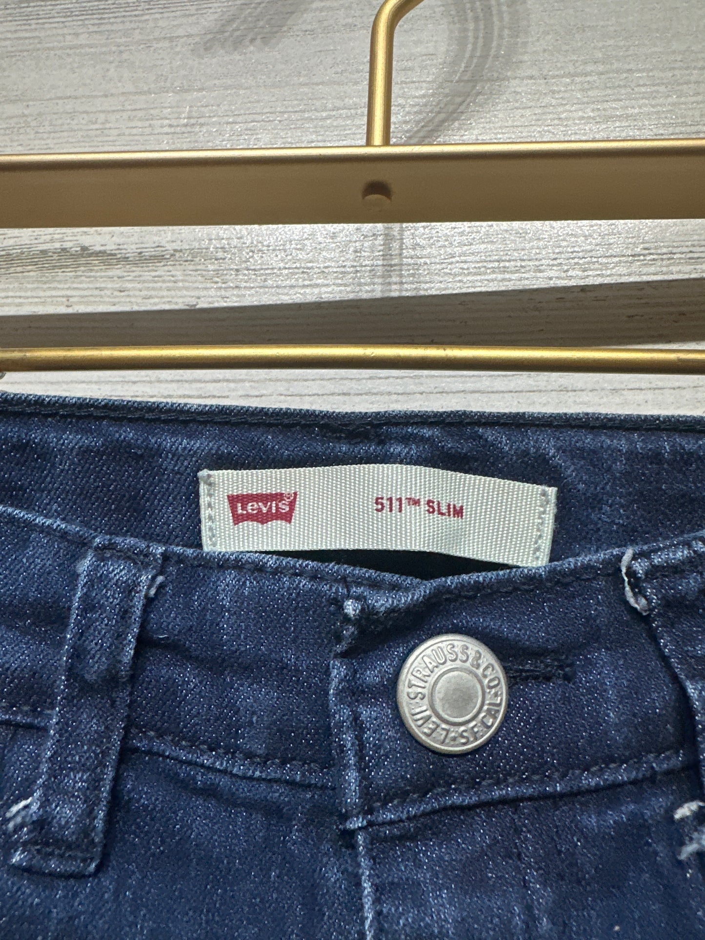 Levi's 511 Slim Adjustable Waist Jeans - Girls Size 7x Regular - Very Good Used Condition