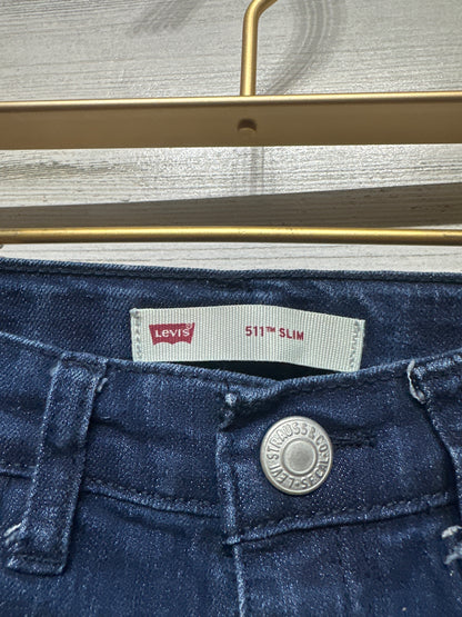Levi's 511 Slim Adjustable Waist Jeans - Girls Size 7x Regular - Very Good Used Condition