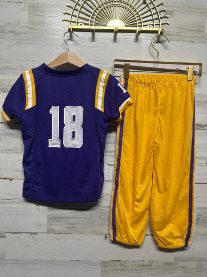 Boys 5t Fast Asleep Official Collegiate LSU Pajama Set - New With Tags