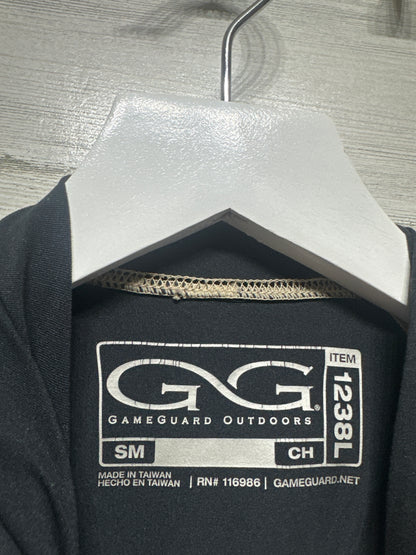 Boys Size Youth Small Game Guard Performance Black and Camo Hoodie - Very Good Used Condition