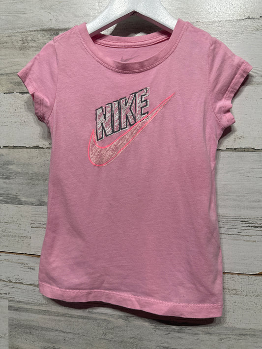 Girls Preowned Size 6 (Fits Like 4t) Nike Pink T-Shirt - Good Used Condition*