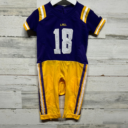 Boy Size 9m Fast Asleep LSU #18 Uniform - One Piece - Coverall - Good Used Condition