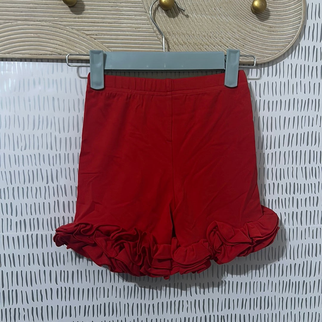 Girls Size 7 Serendipity Red Ruffle Shorts - New With Tags