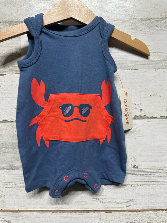 Boys Size Newborn Crab Romper - New With Tags