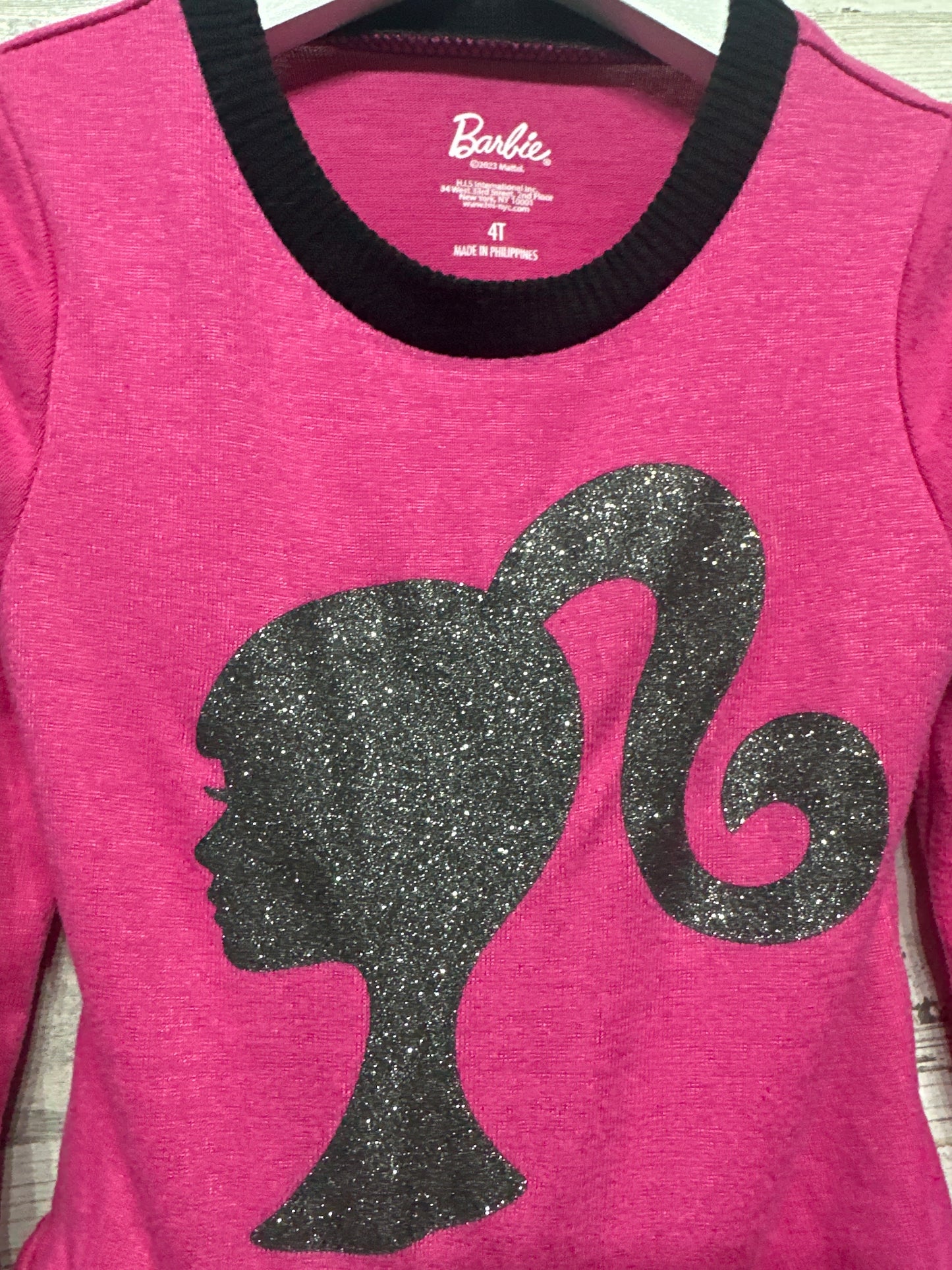 Size 4t Barbie Long Sleeve Shirt - Very Good Used Condition