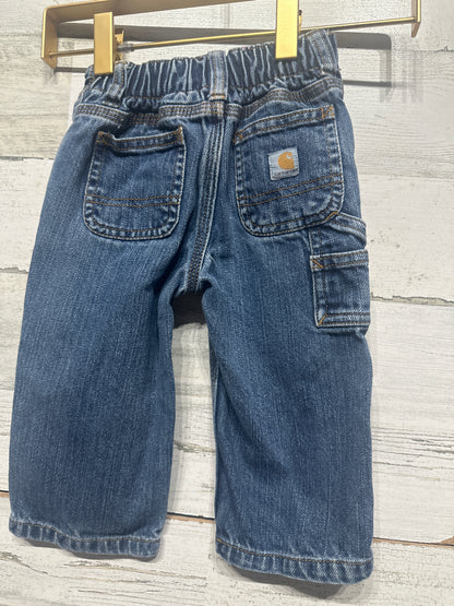 Boys Preowned Size 12m Carhartt 100% Cotton Jeans - Good Used Condition