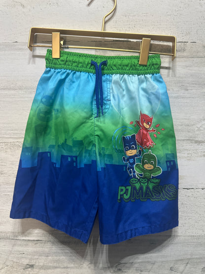 Boys Preowned Size 5t PJ Masks Swim Trunks - Good Used Condition