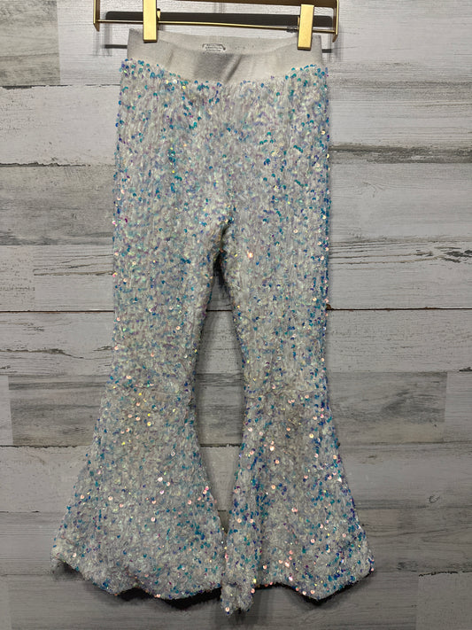 Girls Size 8-9 Sequined Flare Pants - Good Used Condition