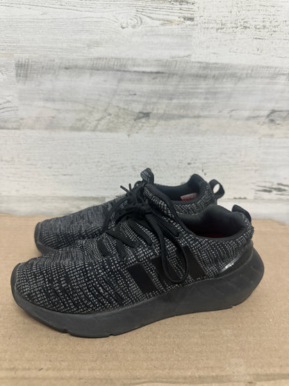 Size 4 (Youth) Adidas Black Athletic Shoes with Pure Stride Orthotic Insoles  - Good Used Condition*