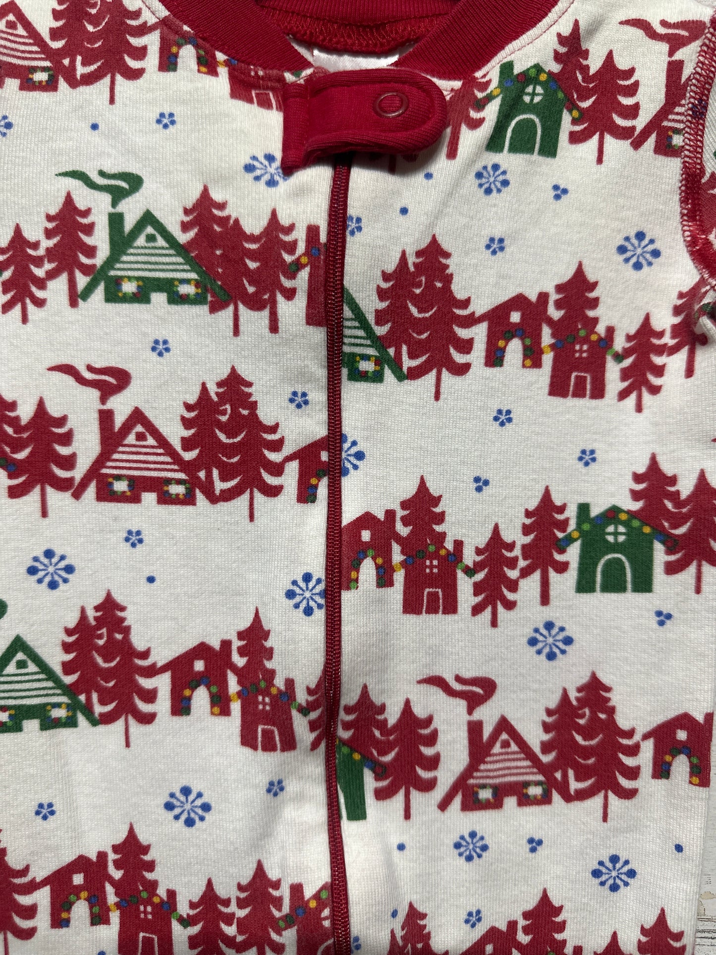 Size 9-18m (70cm) Hanna Andersson Organic Cotton Holiday Pajamas - Very Good Used Condition
