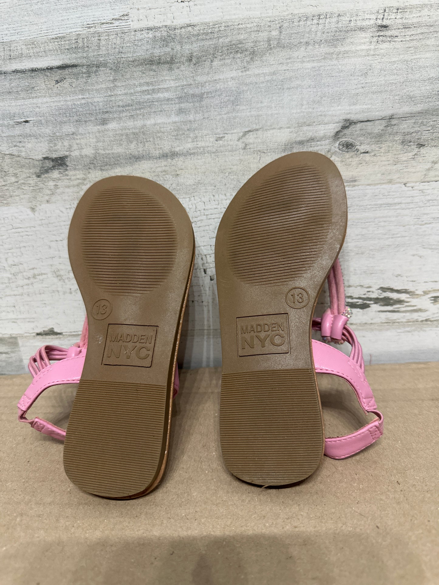 Size 13 Madden NYC Pink Rhinestone Sandals - Very Good Used Condition