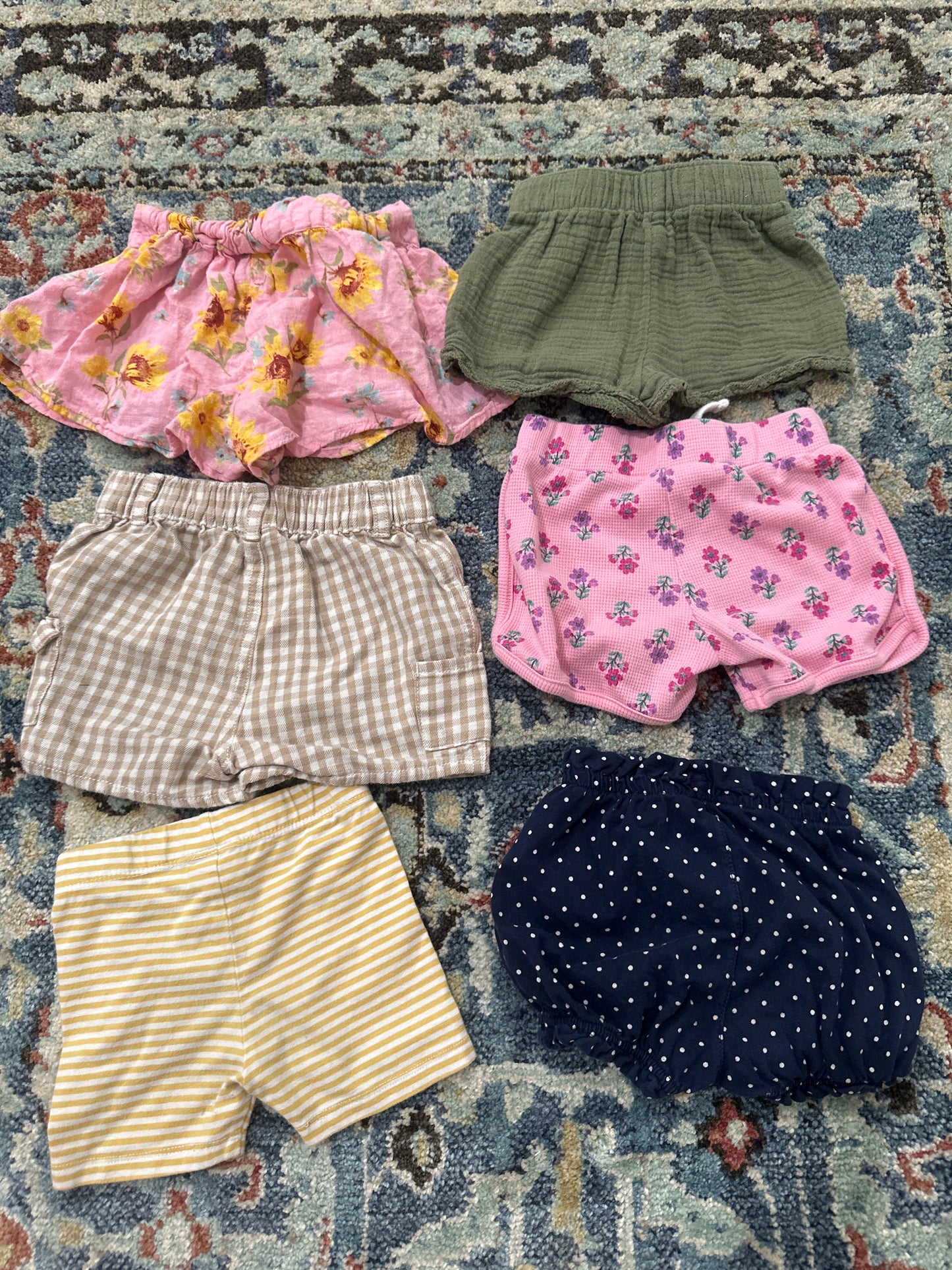 12m Girls Shorts Lot 6 Pieces VGUC