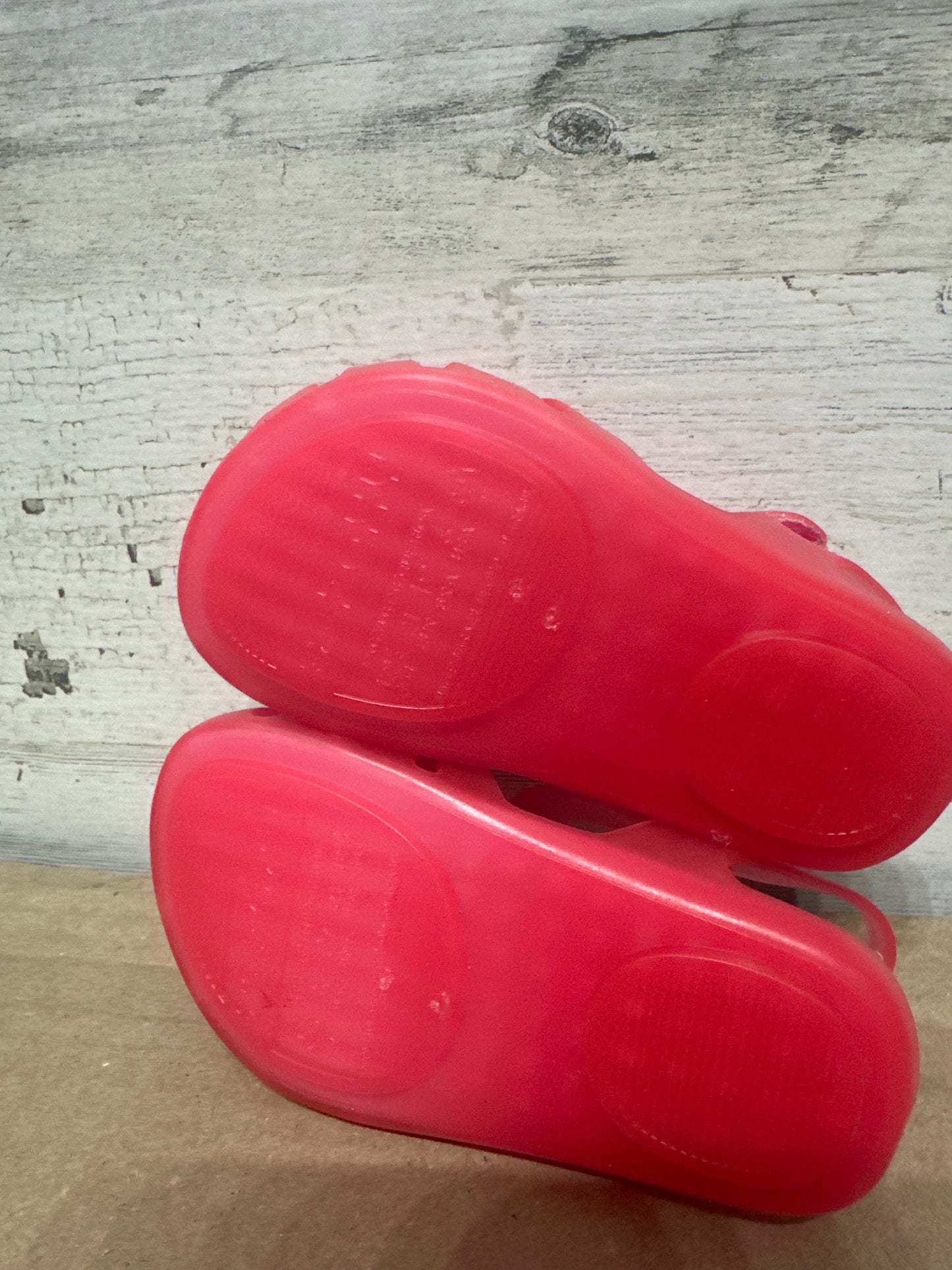 Size 6 Toddler Zaxy Flower Jelly Velcro Sandals - Very Good Used Condition