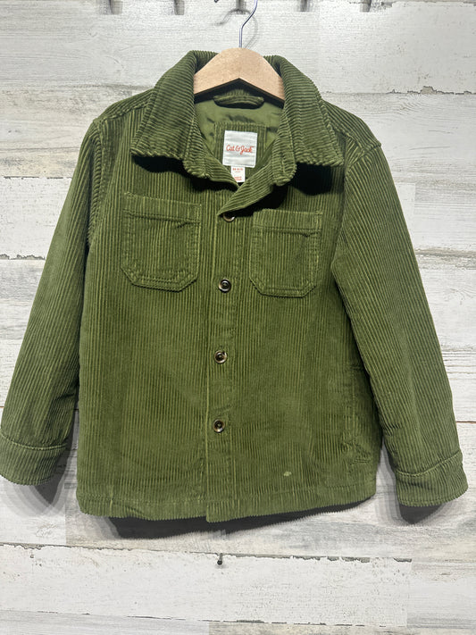 Size 4/5 Cat and Jack Olive Green Cord Jacket - Good Used Condition