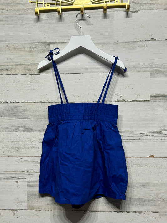 Girls Size Medium (7/8) Leighton Alexander Blue Shoulder Tie Shirt - Good Used Condition